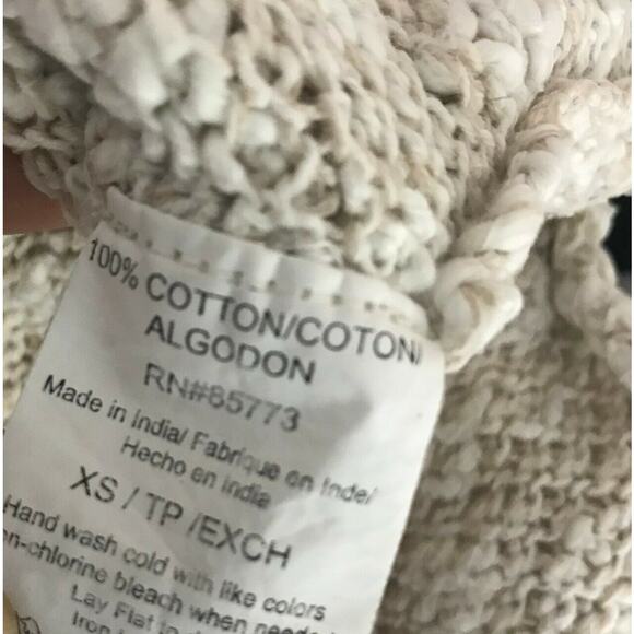 O'Neill XS High Low Sweater Cream Beige Scoop Neck Slouchy - Picture 9 of 12